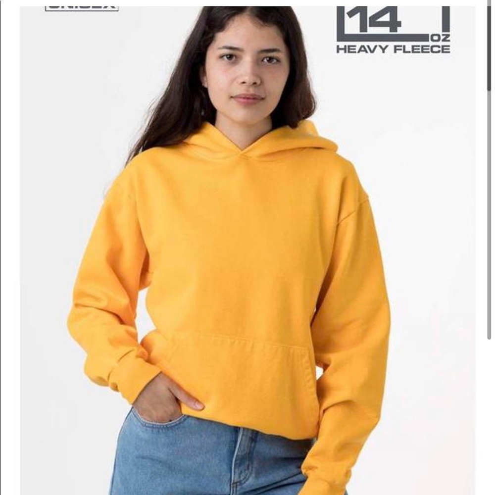 Los Angeles apparel marigold imperfect hoodie